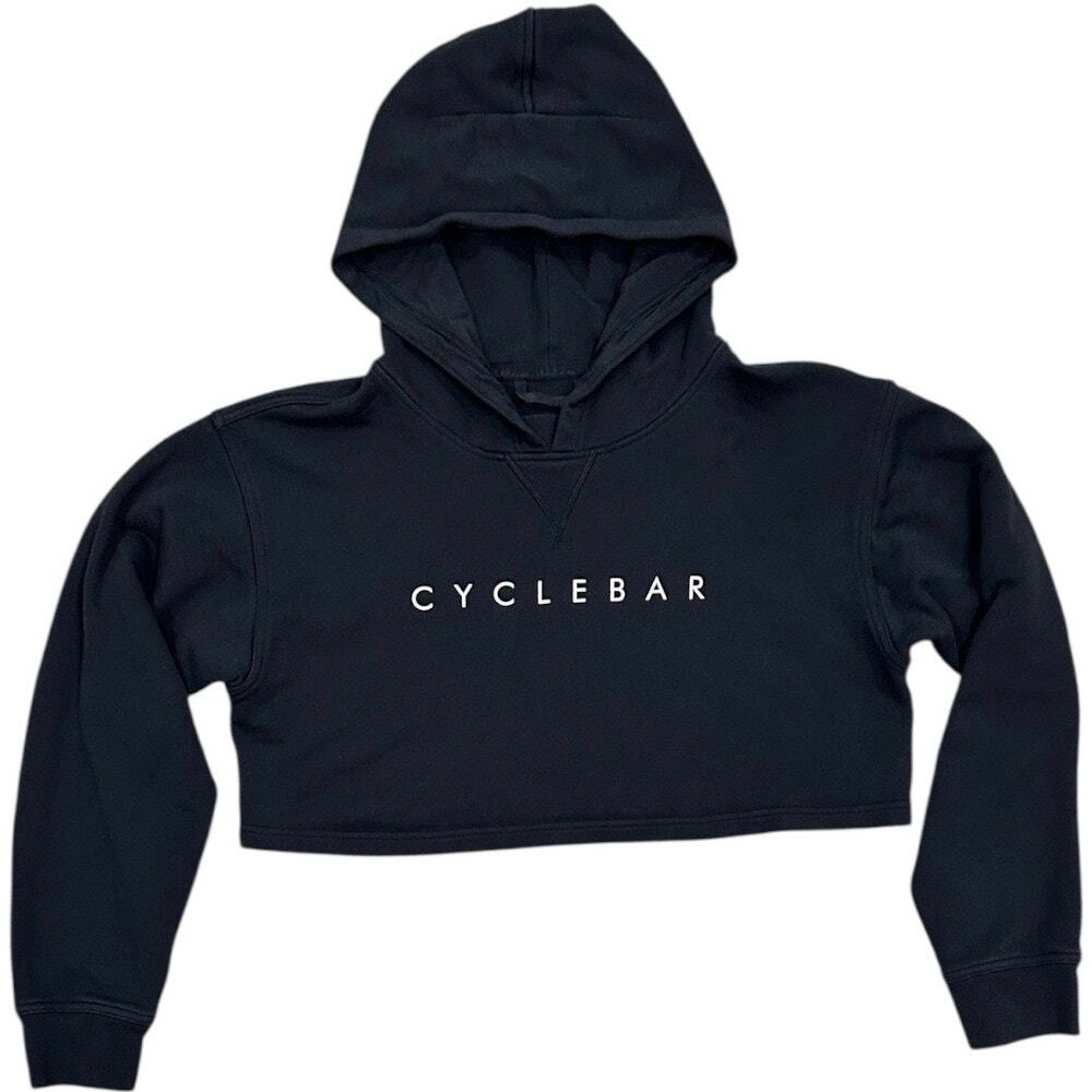 lululemon athletica Black Cropped Hoodie with CYCLEBAR Logo